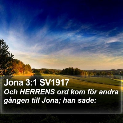 Jona 3:1 SV1917 Bible Verse Image