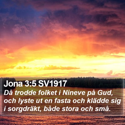 Jona 3:5 SV1917 Bible Verse Image