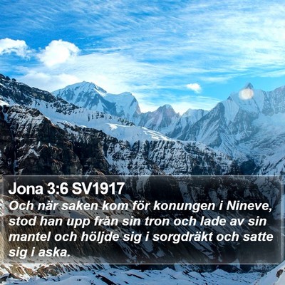 Jona 3:6 SV1917 Bible Verse Image