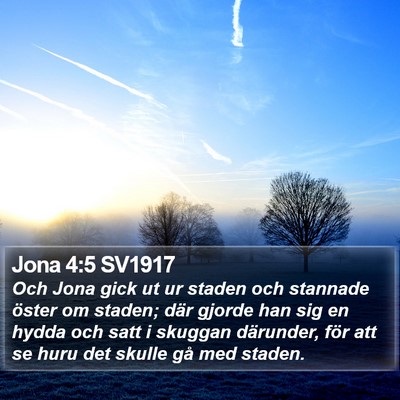 Jona 4:5 SV1917 Bible Verse Image