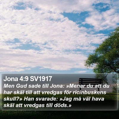 Jona 4:9 SV1917 Bible Verse Image