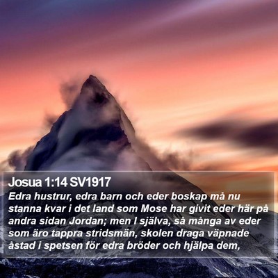 Josua 1:14 SV1917 Bible Verse Image