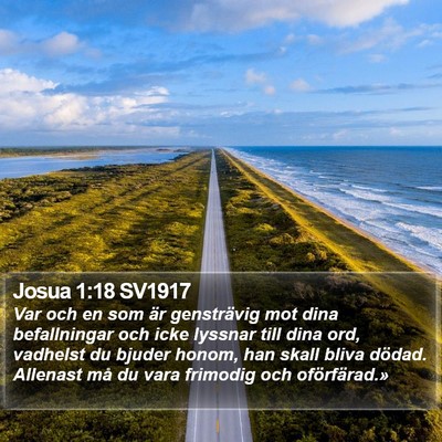 Josua 1:18 SV1917 Bible Verse Image