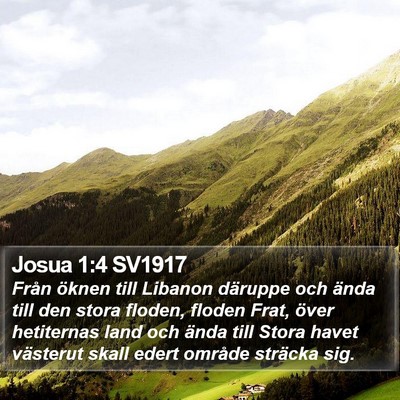 Josua 1:4 SV1917 Bible Verse Image