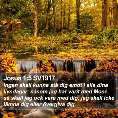 Josua 1:5 SV1917 Bible Verse Image