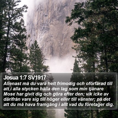 Josua 1:7 SV1917 Bible Verse Image