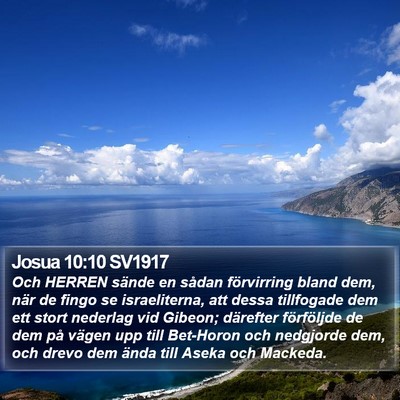 Josua 10:10 SV1917 Bible Verse Image