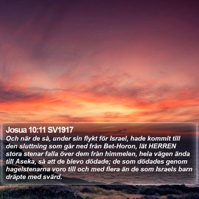 Josua 10:11 SV1917 Bible Verse Image