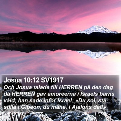 Josua 10:12 SV1917 Bible Verse Image