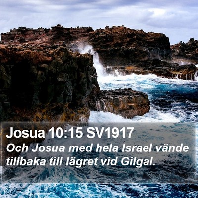 Josua 10:15 SV1917 Bible Verse Image
