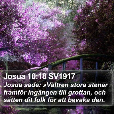 Josua 10:18 SV1917 Bible Verse Image