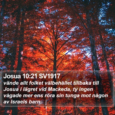 Josua 10:21 SV1917 Bible Verse Image
