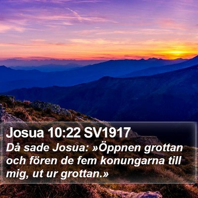 Josua 10:22 SV1917 Bible Verse Image