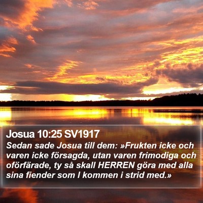 Josua 10:25 SV1917 Bible Verse Image