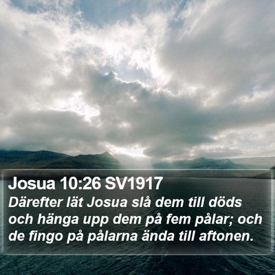 Josua 10:26 SV1917 Bible Verse Image