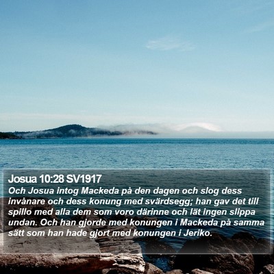 Josua 10:28 SV1917 Bible Verse Image