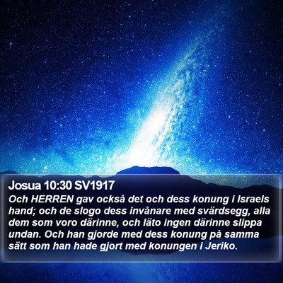 Josua 10:30 SV1917 Bible Verse Image