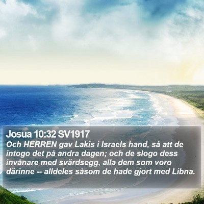 Josua 10:32 SV1917 Bible Verse Image