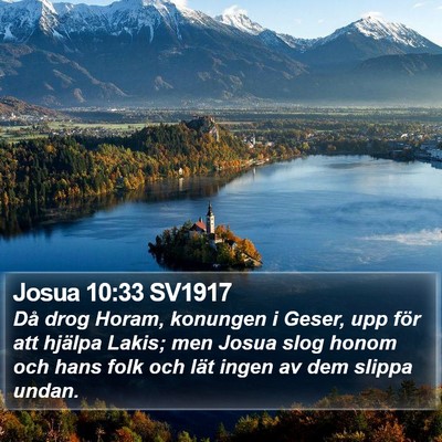 Josua 10:33 SV1917 Bible Verse Image