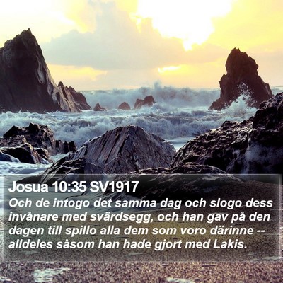 Josua 10:35 SV1917 Bible Verse Image