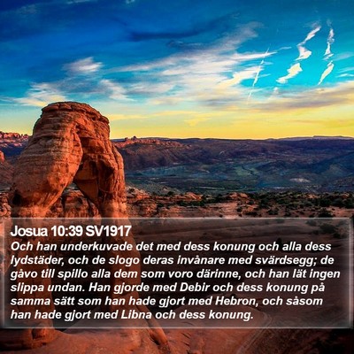 Josua 10:39 SV1917 Bible Verse Image
