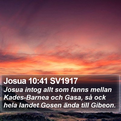 Josua 10:41 SV1917 Bible Verse Image