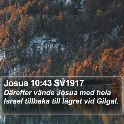 Josua 10:43 SV1917 Bible Verse Image