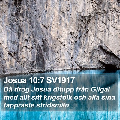 Josua 10:7 SV1917 Bible Verse Image