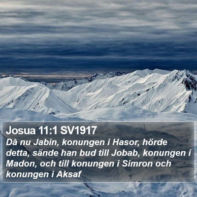 Josua 11:1 SV1917 Bible Verse Image