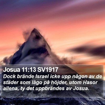Josua 11:13 SV1917 Bible Verse Image