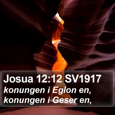 Josua 12:12 SV1917 Bible Verse Image