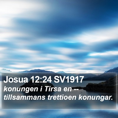 Josua 12:24 SV1917 Bible Verse Image