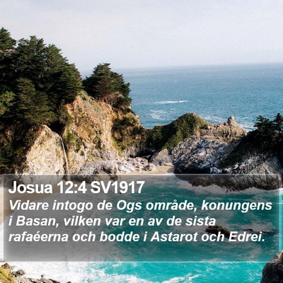 Josua 12:4 SV1917 Bible Verse Image