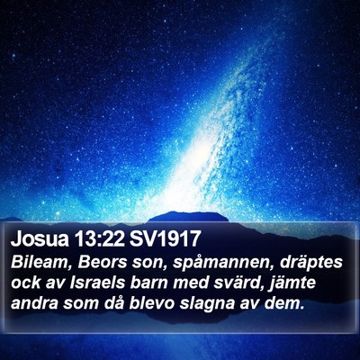 Josua 13:22 SV1917 Bible Verse Image