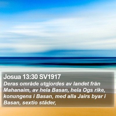 Josua 13:30 SV1917 Bible Verse Image