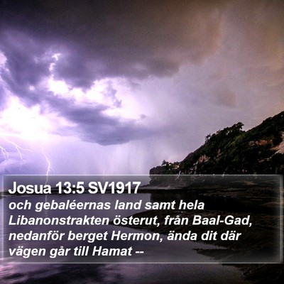 Josua 13:5 SV1917 Bible Verse Image