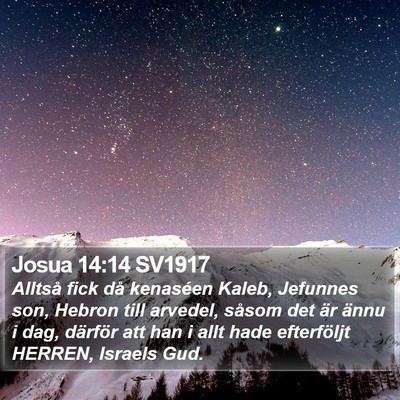 Josua 14:14 SV1917 Bible Verse Image