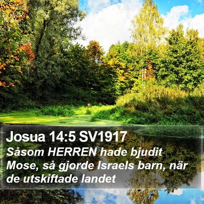 Josua 14:5 SV1917 Bible Verse Image