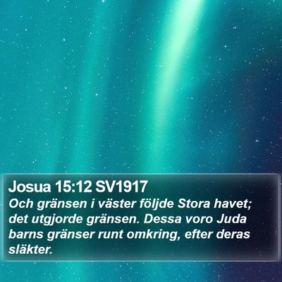 Josua 15:12 SV1917 Bible Verse Image