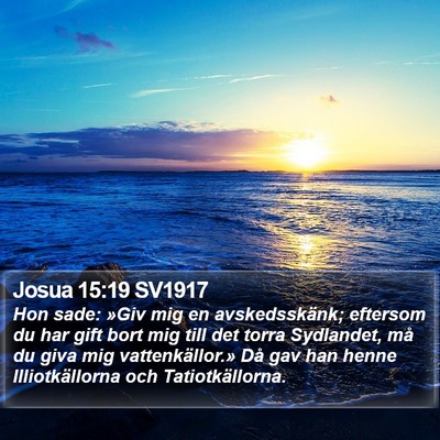 Josua 15:19 SV1917 Bible Verse Image