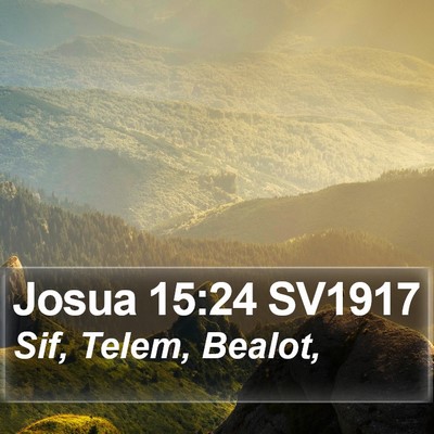 Josua 15:24 SV1917 Bible Verse Image