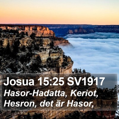 Josua 15:25 SV1917 Bible Verse Image