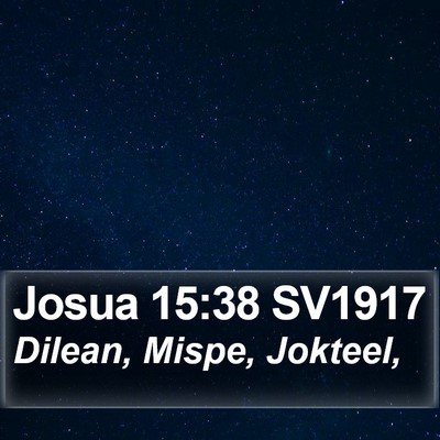 Josua 15:38 SV1917 Bible Verse Image