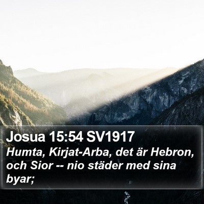 Josua 15:54 SV1917 Bible Verse Image