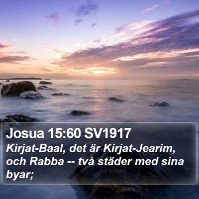 Josua 15:60 SV1917 Bible Verse Image