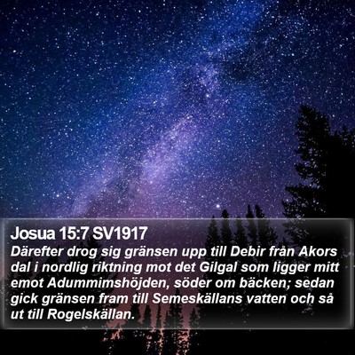Josua 15:7 SV1917 Bible Verse Image