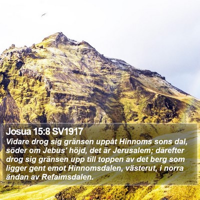 Josua 15:8 SV1917 Bible Verse Image