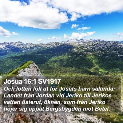 Josua 16:1 SV1917 Bible Verse Image