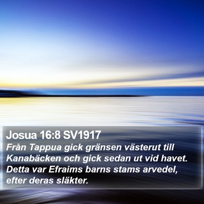 Josua 16:8 SV1917 Bible Verse Image