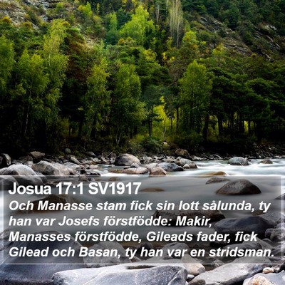 Josua 17:1 SV1917 Bible Verse Image